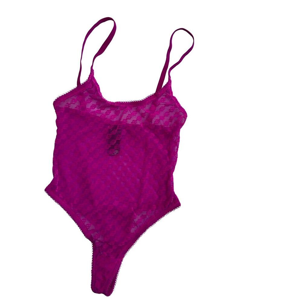 ASOS sheer purple textured bodysuit XS‎ size 0